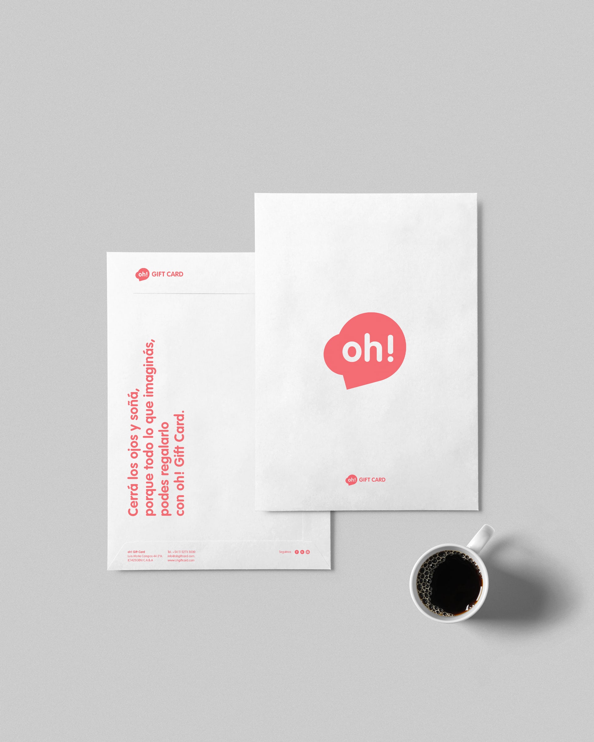 oh! Gift Card. Name. Design Agency.